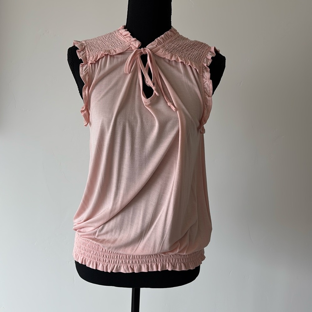 Spense Light Pink Ruffled Blouse